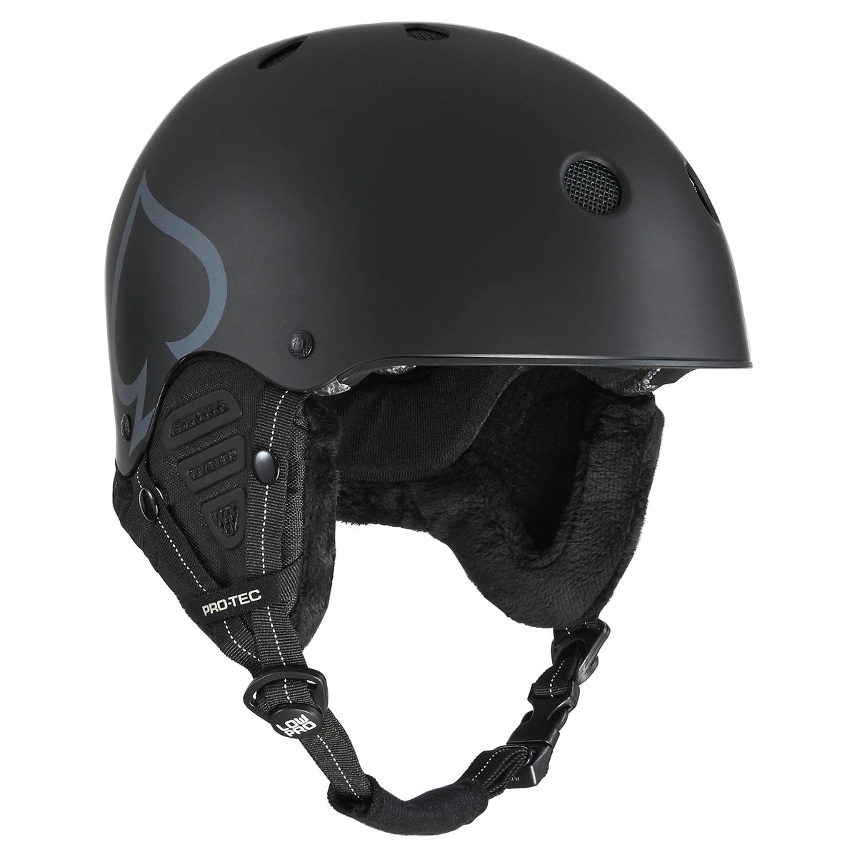 PRO TEC - LOW PRO SNOW HELMET - BLACK MATTE