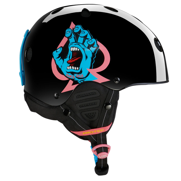 PRO TEC - LOW PRO SNOW HELMET X SANTA CRUZ - BLACK GLOSS