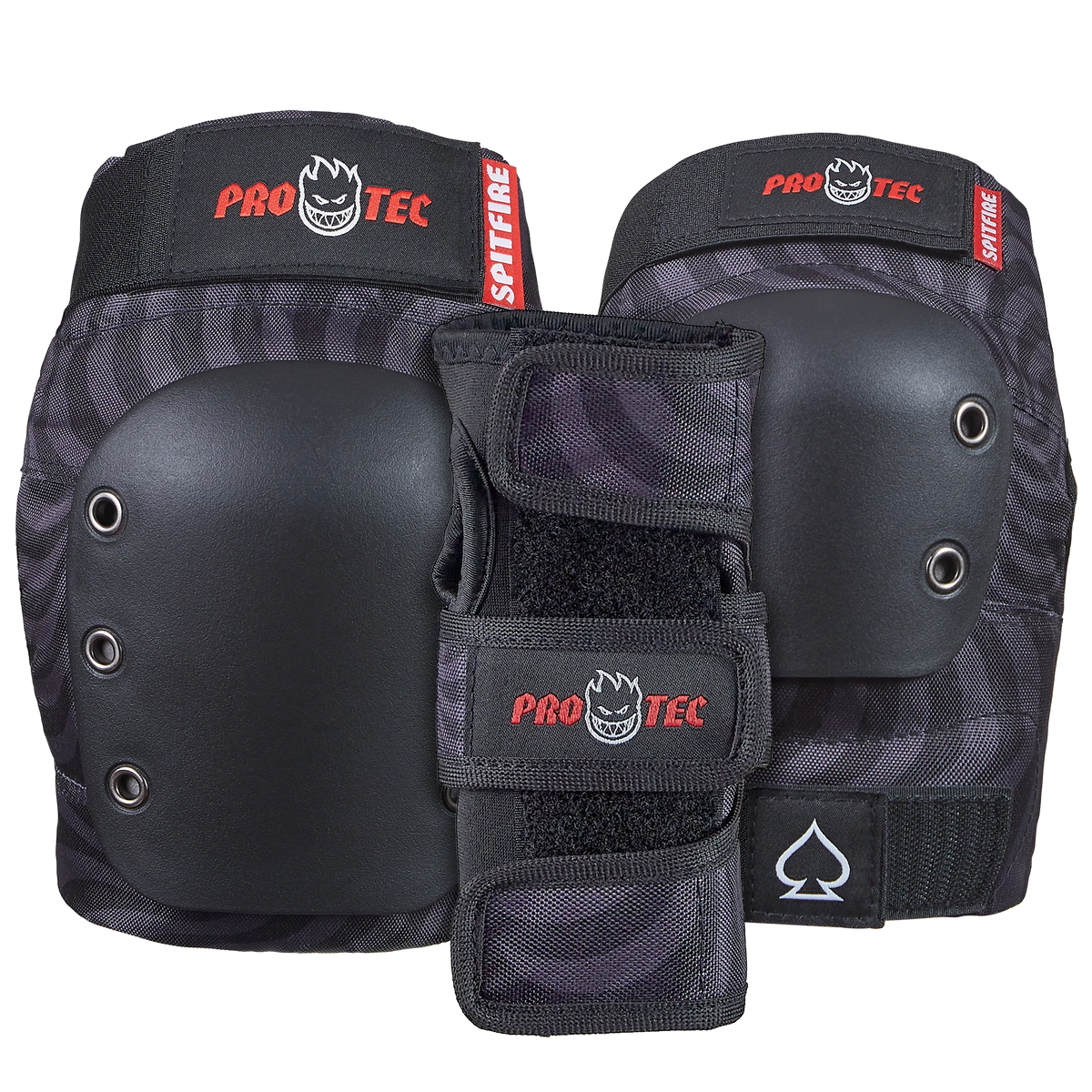 STREET JR 3-PK PAD SET - SPITFIRE - BLACK SWIRL