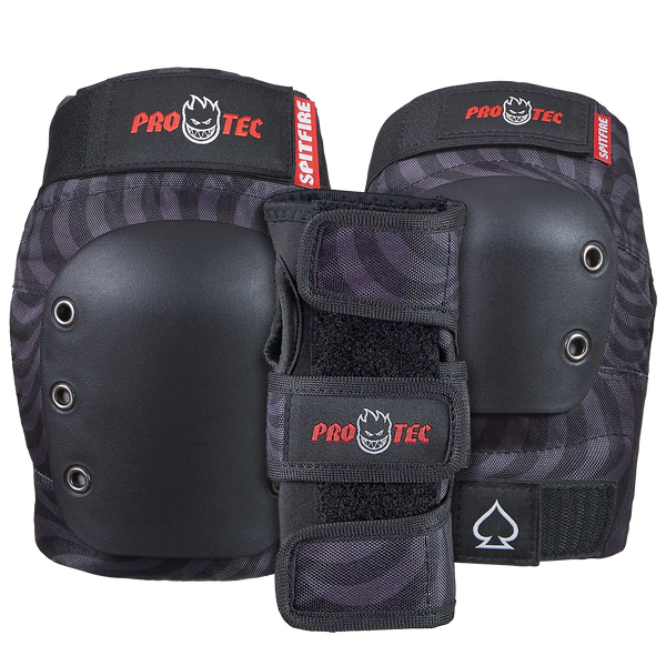 STREET JR 3-PK PAD SET - SPITFIRE - BLACK SWIRL