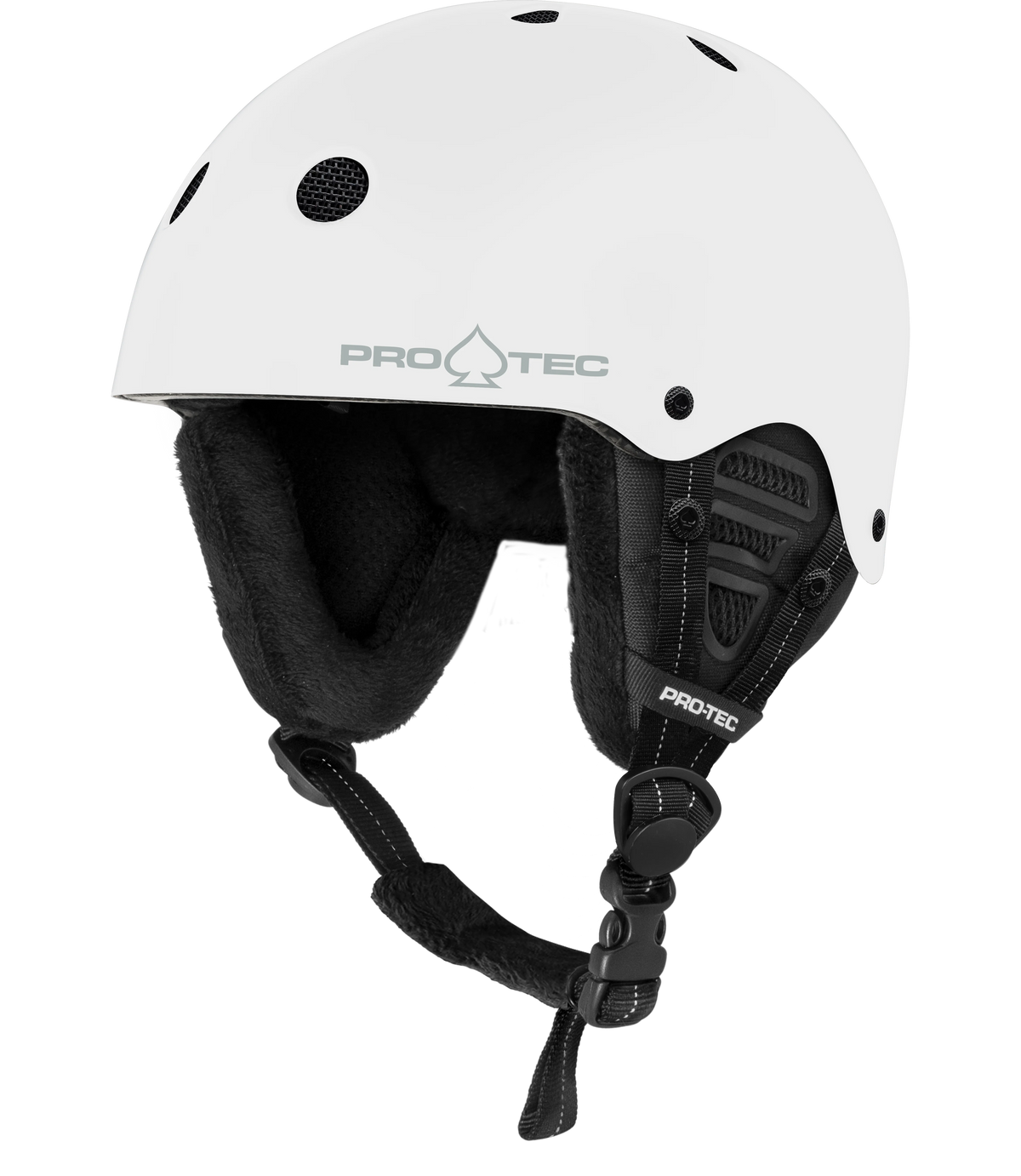PRO TEC - LOW PRO SNOW HELMET - WHITE GLOSS