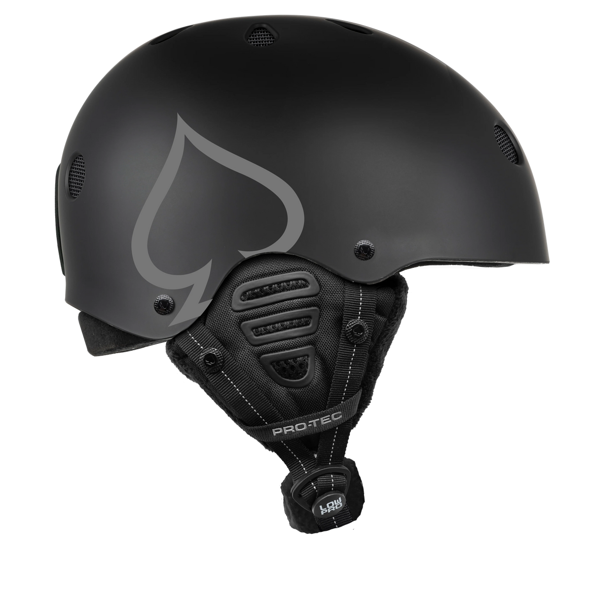 PRO TEC - LOW PRO SNOW HELMET - BLACK MATTE
