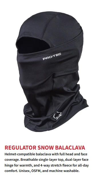 PRO TEC - REGULATOR SNOW BALACLAVA BLACK