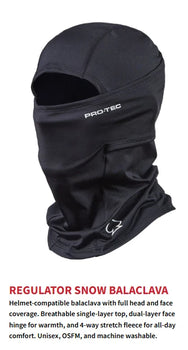PRO TEC - REGULATOR SNOW BALACLAVA BLACK