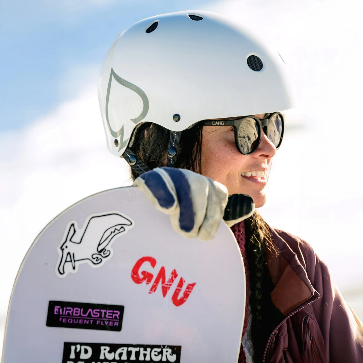 PRO TEC - LOW PRO SNOW HELMET - WHITE GLOSS