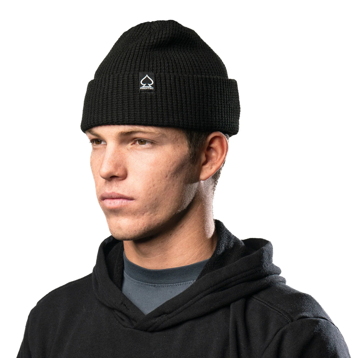 PRO TEC - PATCH CUFF SNOW BEANIE BLACK